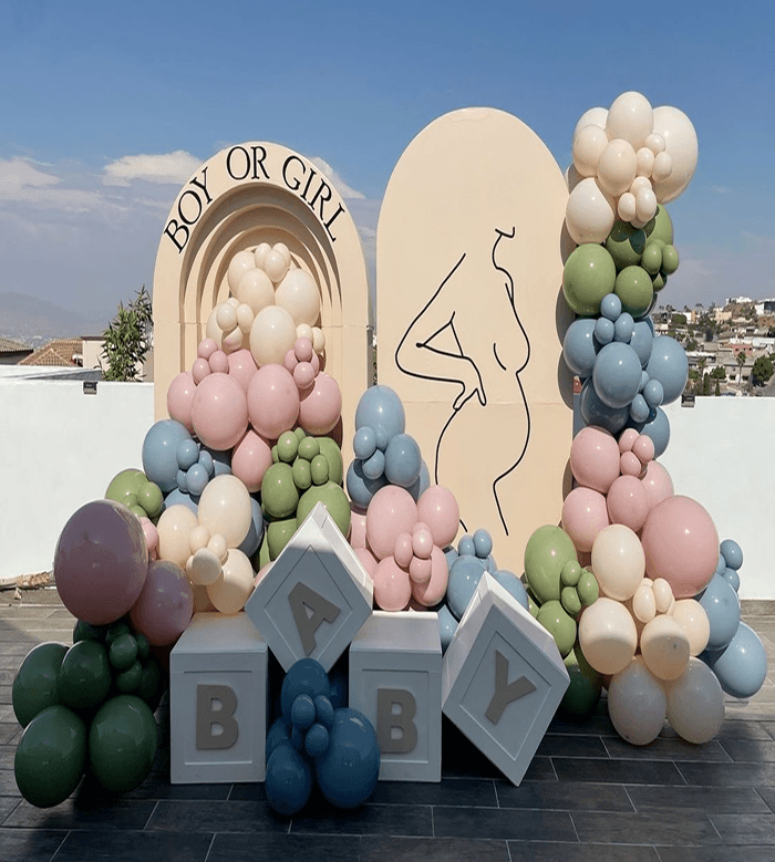 Sweet pastel pink birthday celebration setup