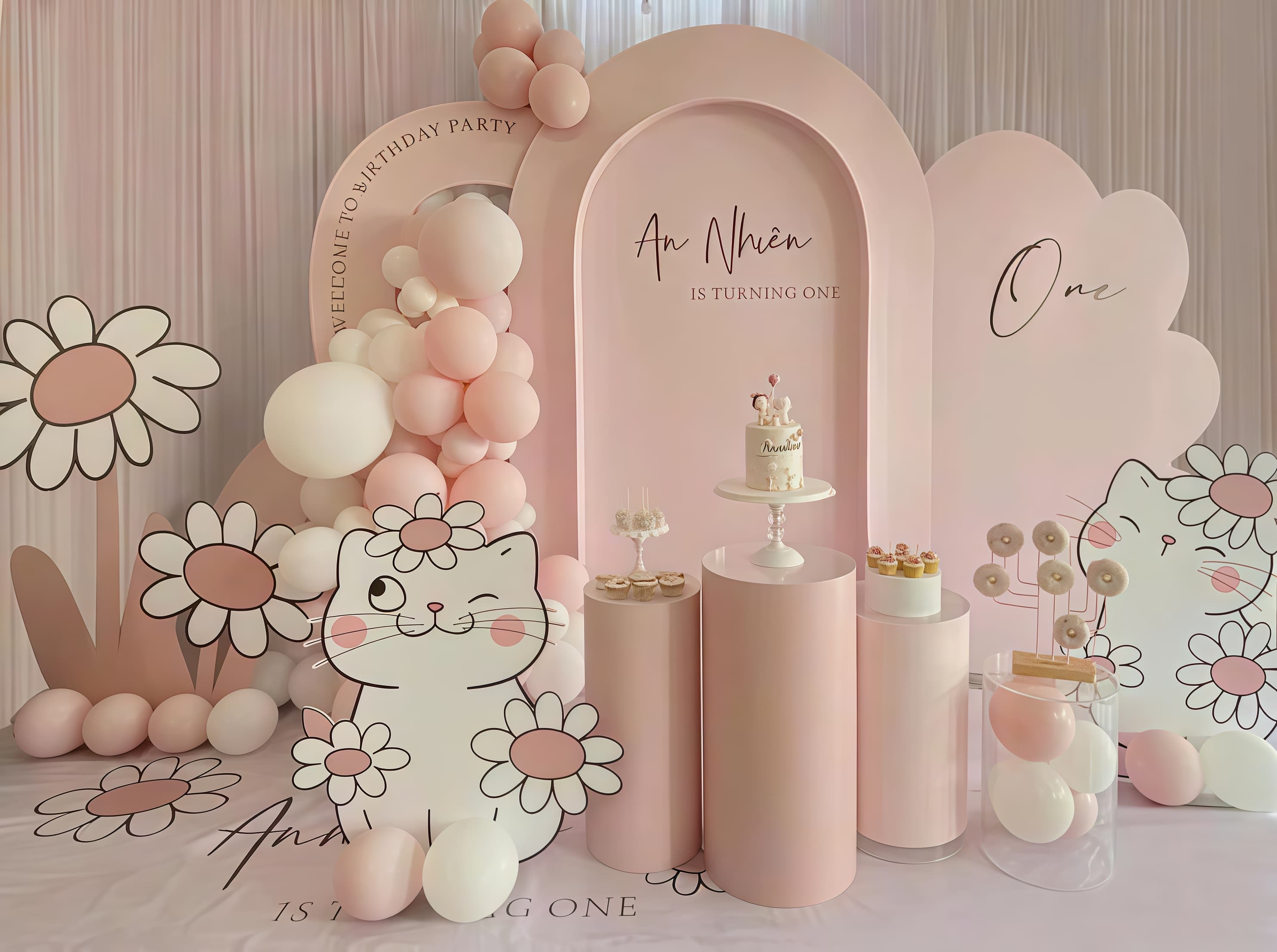 Birthday party setup background